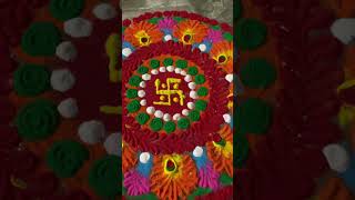 rangoli diy diwali shorts ❤️❤️ decoration [upl. by Drahser113]