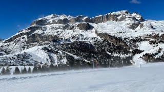 Skiing from Pralongia to San Cassiano  Alta Badia [upl. by Neeron373]