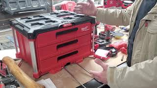 03 Milwaukee PACKOUT 3Drawer Tool Box [upl. by Arrej]