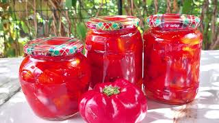 Gogosari in Otet pentru iarna  Pickled Red Peppers [upl. by Santoro]