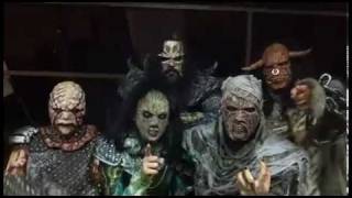 LORDI New costume 2010 Interview [upl. by Ahseryt]