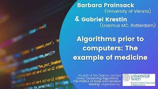 Algorithms prior to computers The example of medicine [upl. by Adam]