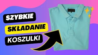 Jak złożyć koszulkę 🤔 SZYBKIE składanie koszulki w 3 Krokach  😍💪 [upl. by Hank]