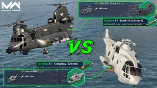 MH47N Chinook Vs Merlin HM2  VIP Helicopter Comparison  Modern Warships [upl. by Jarita]