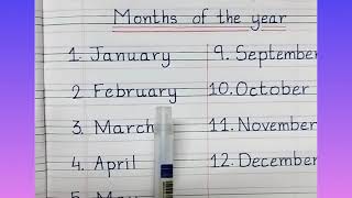 How to Learn Months Spelling II Months Name in English [upl. by Haroun963]