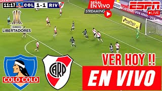 River Plate vs Colo Colo en vivo donde ver a que hora juega River vs ColoColo 4tos Libertadores [upl. by Eintruoc]