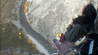 My First Ever Bungy Jump  Nevis Bungy Queenstown New Zealand [upl. by Ilarin]