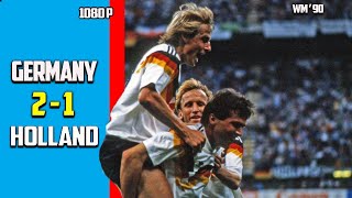 West Germany vs Netherlands 2  1 Second Round Exclusif Full Highlight World Cup 1990 HD [upl. by Nomzzaj727]