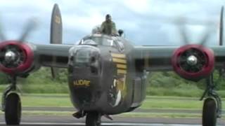 B17 B24 B25 startup taxi and takeoff from AST [upl. by Aneele577]