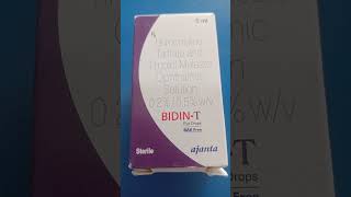 BIDIN T Eye dropsoperthamic solution Brimonidin Tartrate and Timolol Maleate Opthalmic Solution [upl. by Danae]