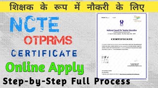 NCTE certificate apply online js utkal technical [upl. by Ellierim]