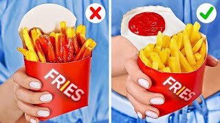 10 FAST FOOD Life Hacks That You NEVER Knew Before Save Money And Learn How To Avoid Spoiled Food [upl. by Deery344]