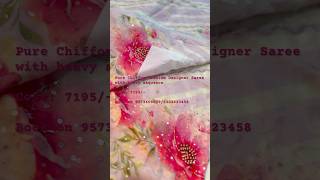 Pure Chiffon Premium Designer Saree shridurgavastralaya shorts shortvideo premiumsarees [upl. by Leuqram307]