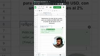 Valor de las Cuotas de un Crédito de Cuota Fija  Función PAGO  Matemáticas Financieras  shorts [upl. by Vetter378]