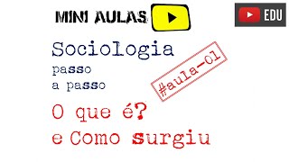 SOCIOLOGIA o que é e como surgiu [upl. by Beverley]