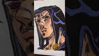 Risotto Nerofrom JoJos Bizarre Adventure shorts viral anime art artist [upl. by Mohamed]