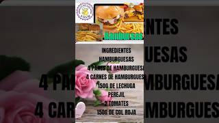 RECETA HAMBURGUESA CASERA Deliciosa y fácil de preparar [upl. by Wyck]