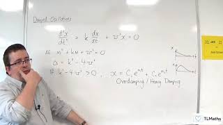 ALevel Further Maths I802 Damped Oscillations Overdamping Underdamping amp Critical Damping [upl. by Druce]