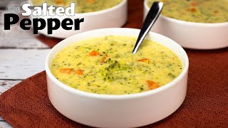 Easy Broccoli Cheddar Soup One Pot Pressure Cooker Recipe [upl. by Tnilf884]