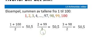 1 4a aritmetiske rekker [upl. by Duahsar]