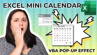 How to Insert Excel Date Picker  Mini Calendar Addin  Secret VBA Hack [upl. by Shep145]