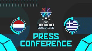 Netherlands v Greece  Press Conference  FIBA EuroBasket 2025 Qualifiers [upl. by Meeki318]