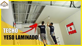 🔶 Como hacer un TECHO de YESO LAMINADO 🔶 CIELORRASO Pladur cartón yeso Drywall 2021 [upl. by Boccaj]