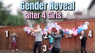 Surprising Dad of 4 Girls with Gender Reveal  itsJudysLife [upl. by Mercorr]