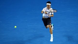 JoWilfried Tsonga v Kei Nishikori highlights 4R  Australian Open 2016 [upl. by Haramat]