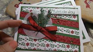 Here is a Set of Christmas Cards using the November sheetload of cards [upl. by Alauqahs]