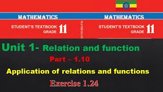 New Curriculum Grade 11 mathematics Tutorial unit 1 part 10 Application of relations and functions [upl. by Liakim]