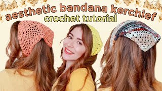 Crochet Bandana Tutorial  beginner friendly ✨ DIY ✨ [upl. by Aiotal811]