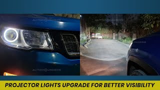 Jeep Compass  Infotainment system and projector light upgrade [upl. by Ever]