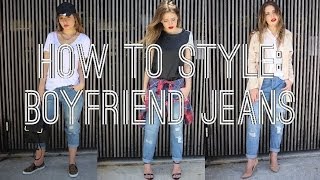 How to Style Boyfriend Jeans [upl. by Yralam]