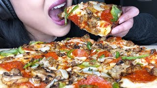 ASMR CHEESY PIZZA DOMINOS MUKBANG No Talking Eating Sounds  ASMR Phan [upl. by Yblehs854]