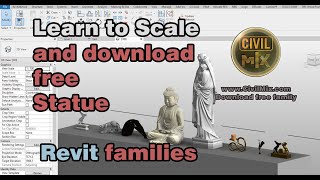 Learn to Scale and Download free statue families for Revit [upl. by Noired]