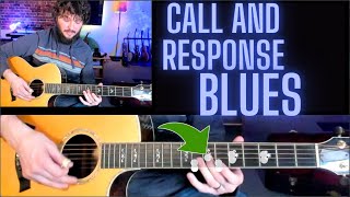 Easy Call and Response Blues Guitar Lesson  How to play blues by yourself [upl. by Giorgia]