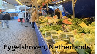 Saturday market in Eygelshoven Netherlandswalking tour [upl. by Shargel352]