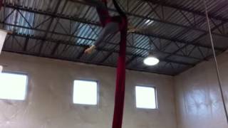 Aerial silks bomb drop combination [upl. by Caspar]