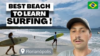 Best Beach to LEARN HOW TO SURF 🇧🇷 BRAZIL Florianópolis  Santa Catarina [upl. by Epp538]