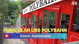 Zurich Polybahn Funicular [upl. by Allesig]