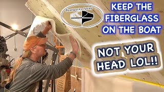 BEST WAYS TO LAY FIBERGLASS UPSIDE DOWN  OVERHEAD DIY [upl. by Yamauchi]