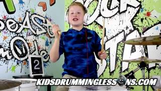 Kids Drumming Lessons 5 stroke Roll for Beginners [upl. by Ile965]