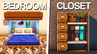 Minecraft 10 Bedroom Build Hacks amp Designs [upl. by Lleder]