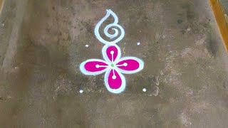 Margazhi madham sangu colour kolam designs3 dots dhanurmasam muggulunew year rangoli designs 2024 [upl. by Thaxter935]