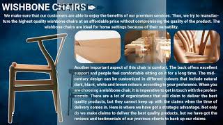 Ch24 Wishbone Chair  The Facts About Wishbone Chair you Need to Know [upl. by Nosreg]