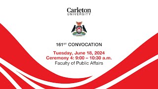 2024 06 18 Carleton University 161st Convocation Ceremony 4  900am [upl. by Leirud84]