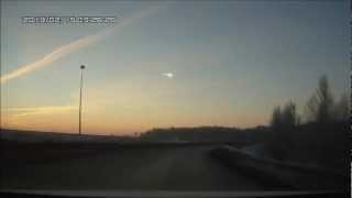 Sciame meteoritico 15022013 H 09256 MinUraliRussia regione di Cheliabynsk [upl. by Yrak]