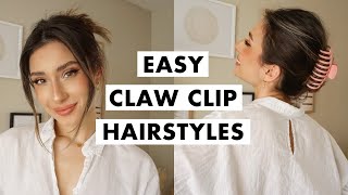 How to Wear a Claw Clip  Easy Hairstyles [upl. by Olinad]