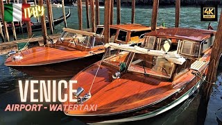 Air Dolomiti Landing Venice  Water Taxi from Marco Polo Airport  Beautiful Venice Street  4K [upl. by Chaffinch]